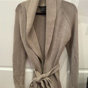 Theory Light Beige Cotton Knitwear